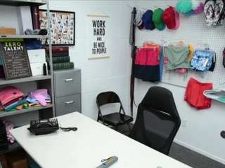 Suspect rides cock like a dirty whore at the office